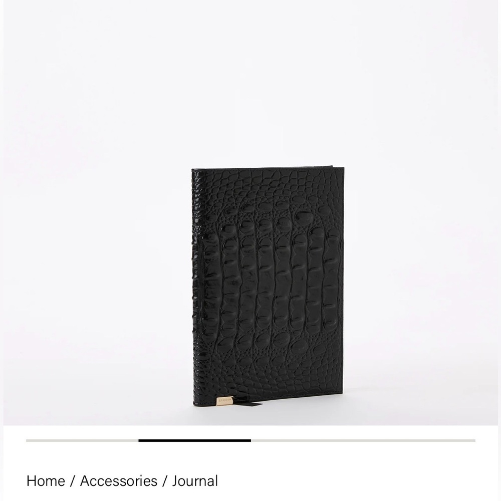NWT Brahmin Black Leather Journal